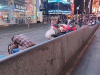Obdachlose in den USA am Times Square - Foto: über dts Nachrichtenagentur