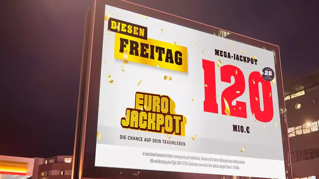 Geschafft: Eurojackpot nach 18 Ziehungen geknackt / Zwei Tipper aus NRW und Rheinland-Pfalz teilen sich 120 Millionen - Bild: presseportal.de