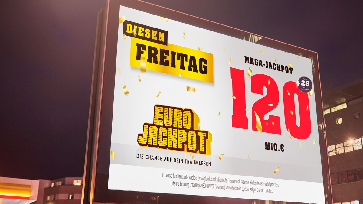 Geschafft: Eurojackpot nach 18 Ziehungen geknackt / Zwei Tipper aus NRW und Rheinland-Pfalz teilen sich 120 Millionen - Foto: presseportal.de