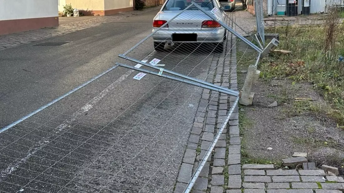POL-PDLD: Zaun gegen Auto - Bild: presseportal.de