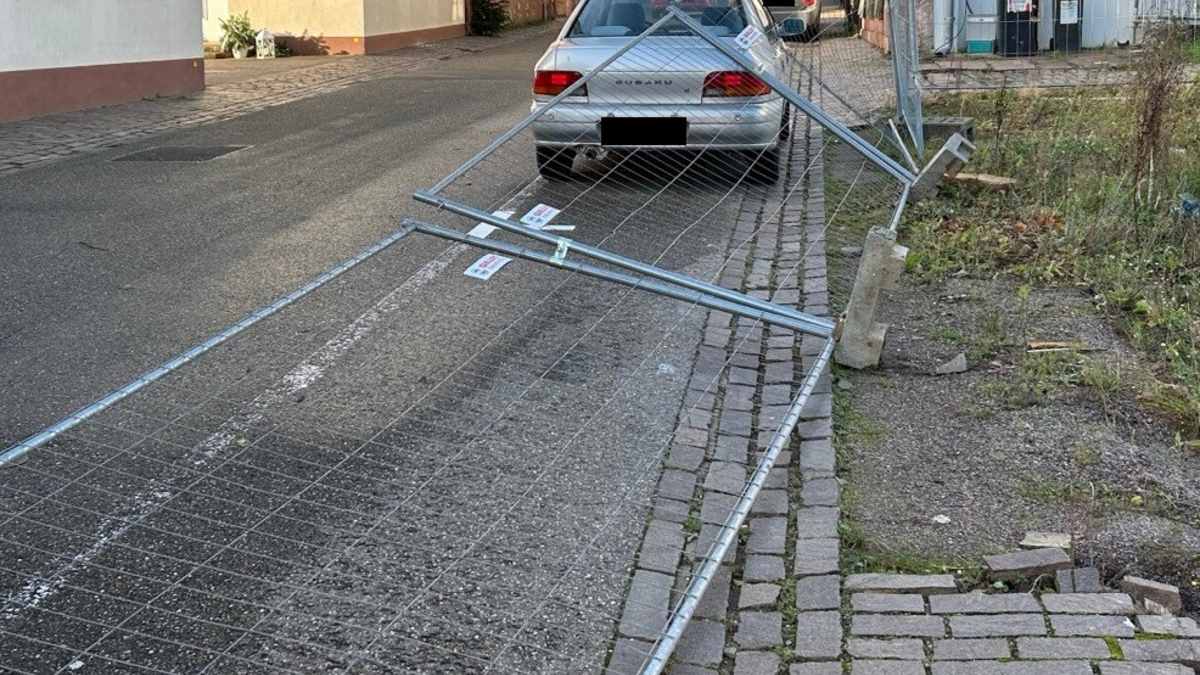 POL-PDLD: Zaun gegen Auto - Foto: presseportal.de