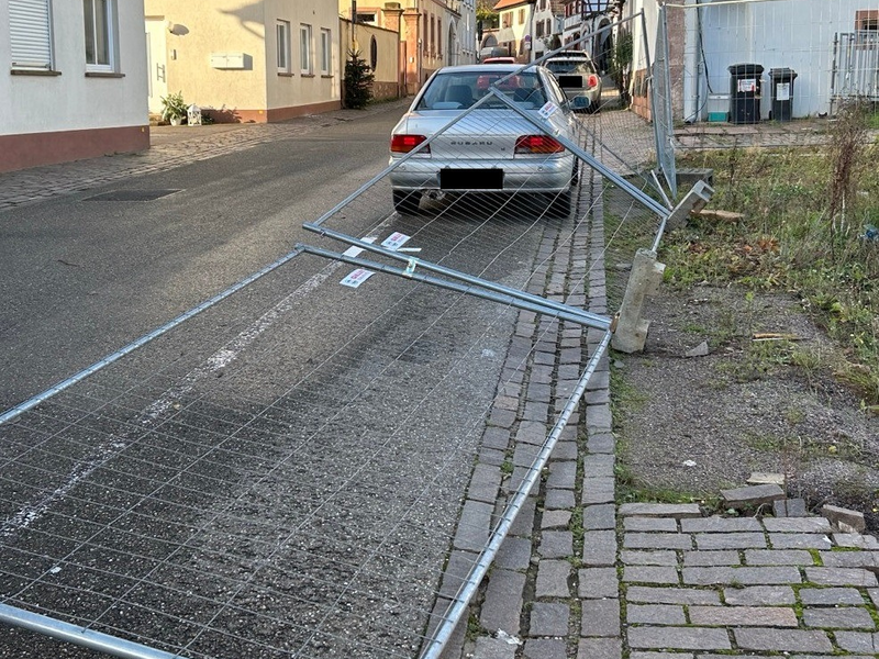 POL-PDLD: Zaun gegen Auto - Foto: presseportal.de