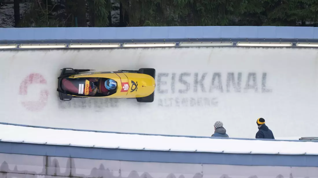 Laura Nolte kam beim Saisonauftakt im Monobob auf Rang eins. - Bild: Sebastian Kahnert/dpa