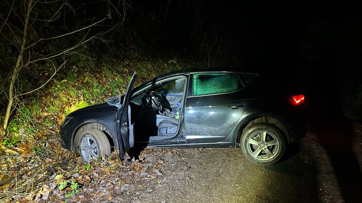 POL-PDLD: Festgefahren im Wald - Foto: presseportal.de