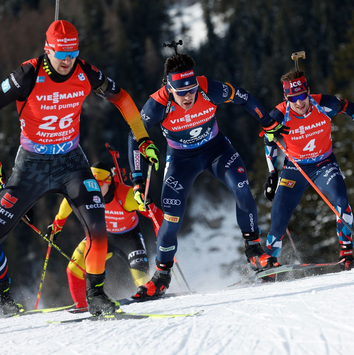 Danilo Riethmüller wird Vierter im Massenstart. - Foto: Alessandro Trovati/AP