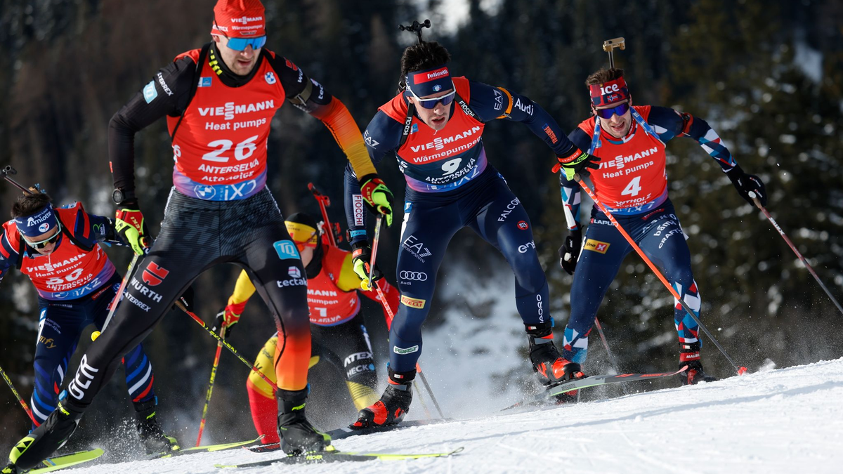Danilo Riethmüller wird Vierter im Massenstart. - Foto: Alessandro Trovati/AP