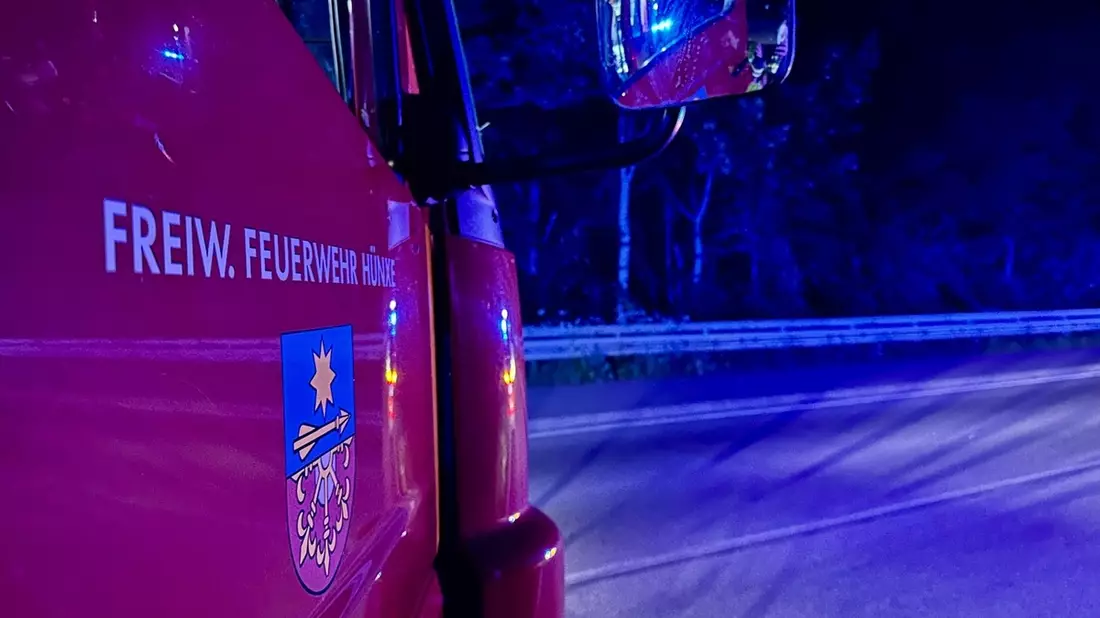 FW Hünxe: Brand einer mobilen Toilettenkabine - Bild: presseportal.de
