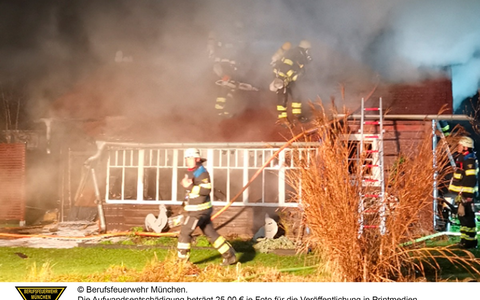 FW-M: Gartenhütte in Flammen (Großhadern) - Foto: presseportal.de