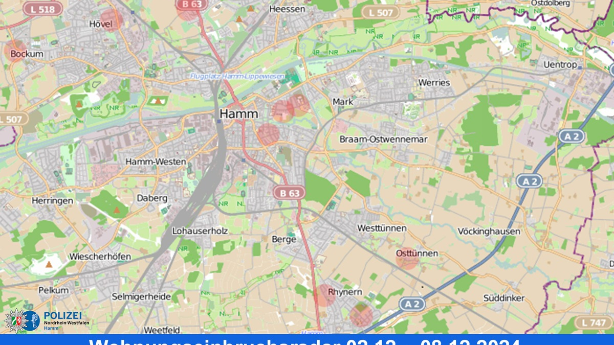 POL-HAM: Wohnungseinbruchsradar Hamm für die Woche vom 2. Dezember bis 8. Dezember 2024 - Foto: presseportal.de
