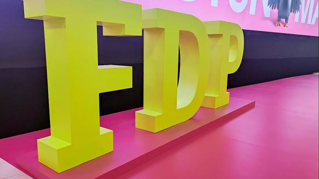 FDP-Logo auf Parteitag (Archiv) - Bild: über dts Nachrichtenagentur