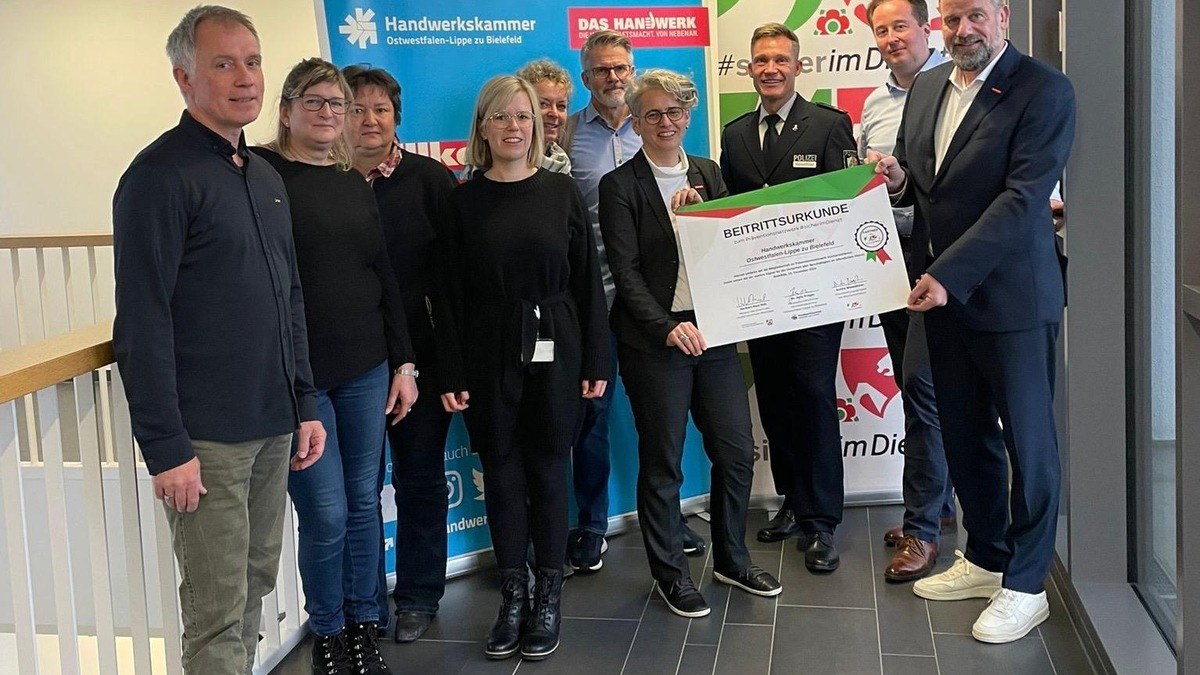 Handwerkskammer stärkt Sicherheit von Mitarbeitenden / Offizieller Beitritt im Präventionsnetzwerk #sicherimDienst - Foto: presseportal.de