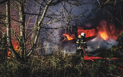 Feuerwehr Rostock: Ausgedehnter Brand in Kleingartenanlage - Foto: presseportal.de