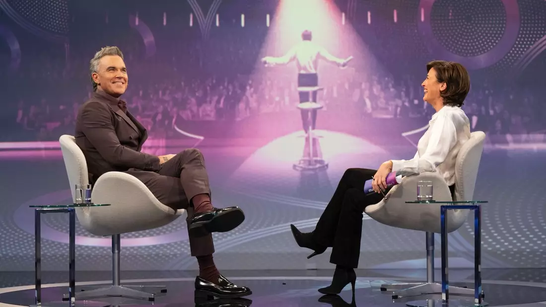 Robbie Williams bei maischberger: Ich liebe Pünktlichkeit, meine Frau ist kein Fan davon, das ist ein Problem in unserer Ehe - Bild: presseportal.de