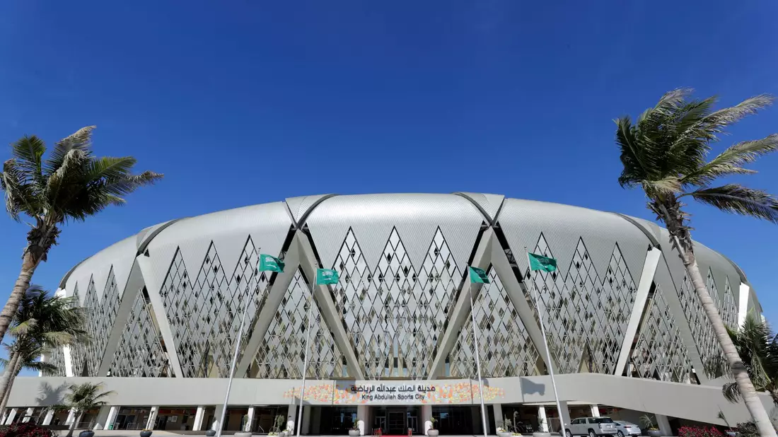 Auch im King Abdullah Sportstadion in Jiddah soll bei der WM 2034 gespielt werden. - Bild: Hassan Ammar/AP/dpa