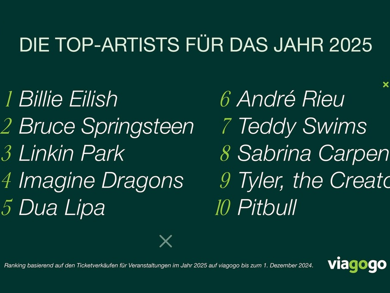 viagogo Jahresrückblick 2024: Die angesagtesten Konzerte und Sport-Events - Foto: presseportal.de