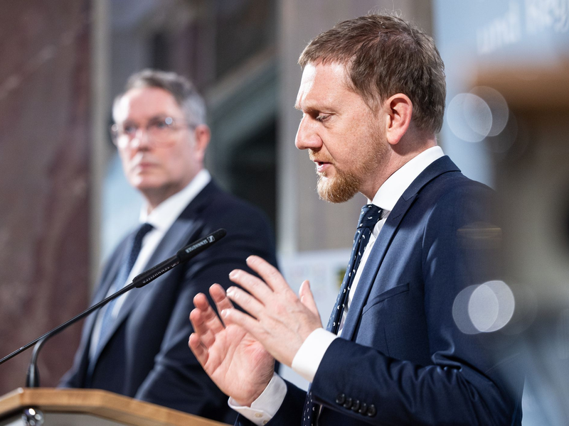 Sachsens Ministerpräsident Michael Kretschmer ist derzeit Chef der Ministerpräsidentenkonferenz. - Foto: Hannes P. Albert/dpa