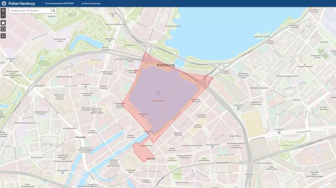 POL-HH: 241212-3. Silvester 2024/2025 - Feuerwerksverbot rund um die Binnenalster und auf dem Rathausmarkt - Bild: presseportal.de