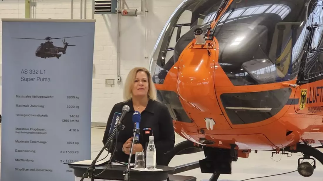 BPOLD 11: Bundesinnenministerin Nancy Faeser eröffnet neue Bundespolizei-Fliegerstaffel in Gifhorn - Bild: presseportal.de