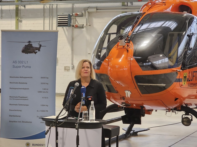 BPOLD 11: Bundesinnenministerin Nancy Faeser eröffnet neue Bundespolizei-Fliegerstaffel in Gifhorn - Foto: presseportal.de