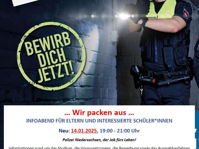 POL-EL: Lingen - Einladung zum Informationsabend über eine Karriere bei der Polizei Niedersachsen - Foto: presseportal.de