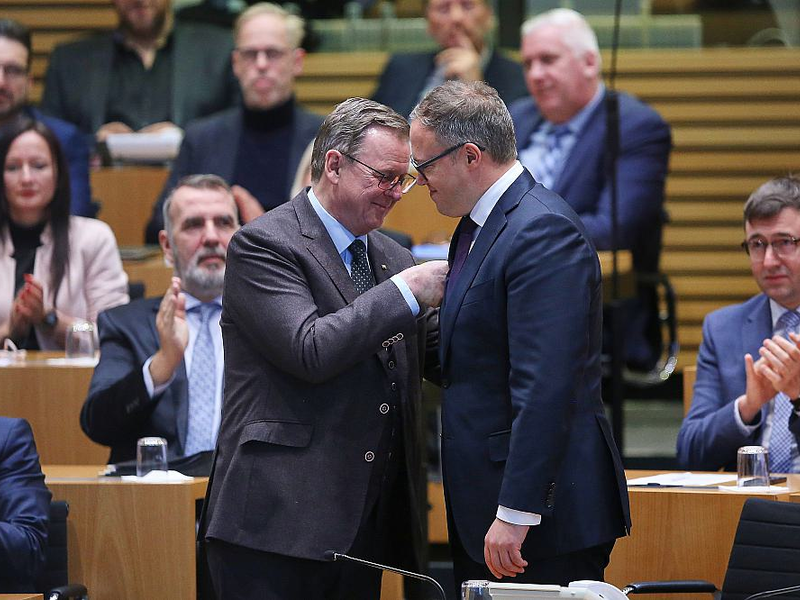 Bodo Ramelow und Mario Voigt am 12.12.2024 - Foto: über dts Nachrichtenagentur