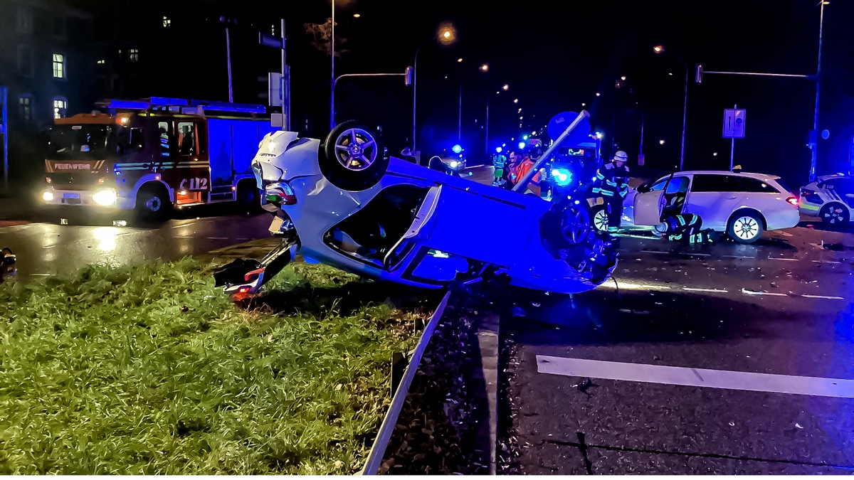 FW-M: Ein Schwerverletzter nach Unfall (Schwabing) - Foto: presseportal.de
