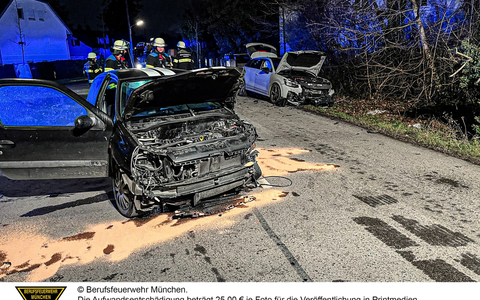 FW-M: Frontalcrash zweier Pkw (Hasenbergl) - Foto: presseportal.de