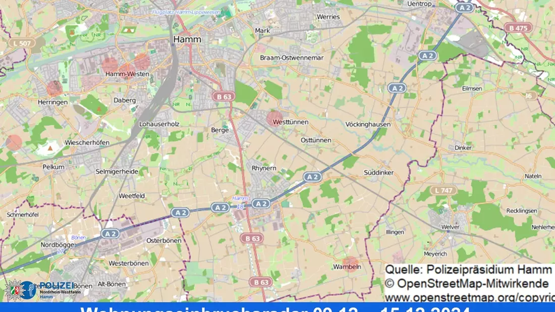 POL-HAM: Wohnungseinbruchsradar Hamm für die Woche vom 9. Dezember bis 15. Dezember 2024 - Bild: presseportal.de