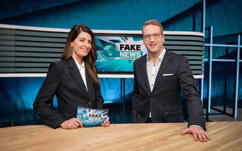 Linda Zervakis Benni Stark Fake News - Alles erstunken und erlogen - Foto: presseportal.de