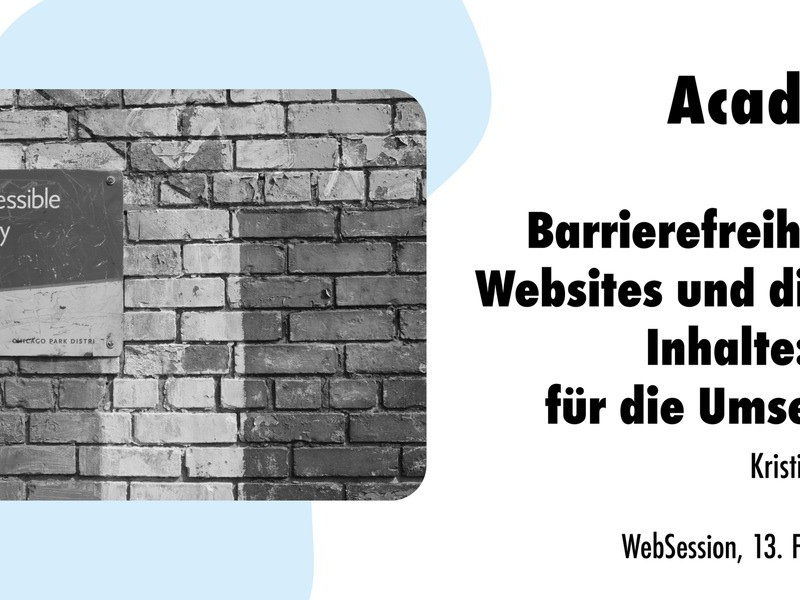 Barrierefreiheit für Websites und digitale Inhalte: Tipps für die Umsetzung / Ein Webinar in der Academy von news aktuell - Foto: presseportal.de