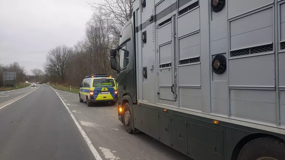 POL-CUX: Gemeinsame Kontrollen von Tier- und Lebensmitteltransporten - Polizei und Veterinärwesen des Landkreises Cuxhaven ziehen positives Fazit - Bild: presseportal.de