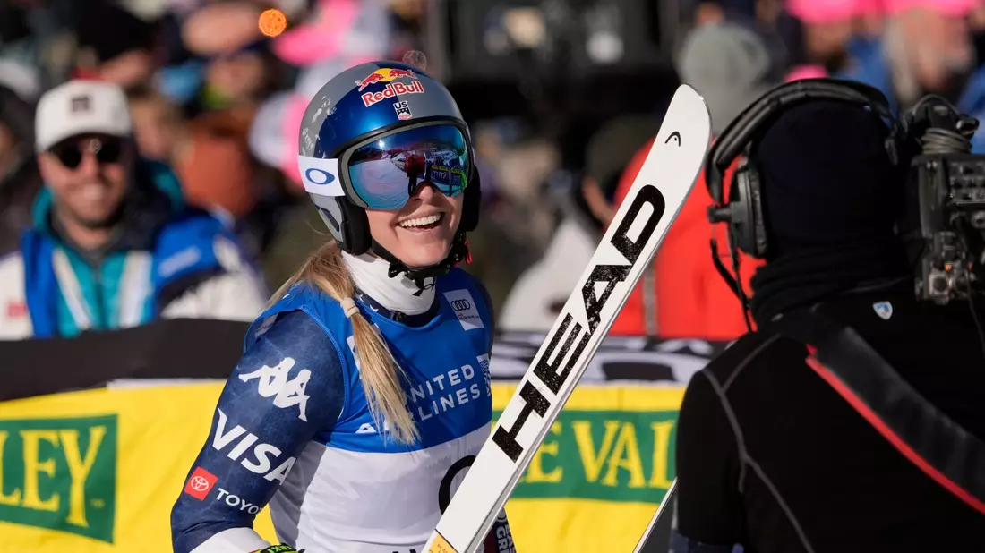 Happy und angriffslustig: Lindsey Vonn. - Bild: Robert F. Bukaty/AP/dpa