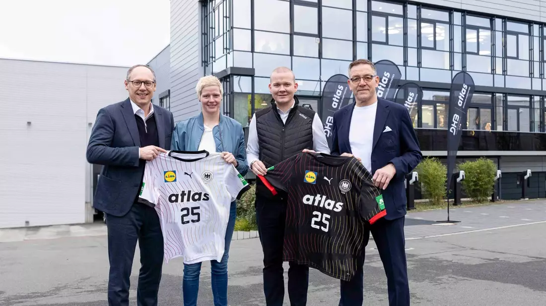 ATLAS neuer DHB-Hauptpartner / Dortmunder Hersteller von Sicherheitsschuhen wird auf den Trikots der Nationalmannschaften sichtbar - Bild: presseportal.de