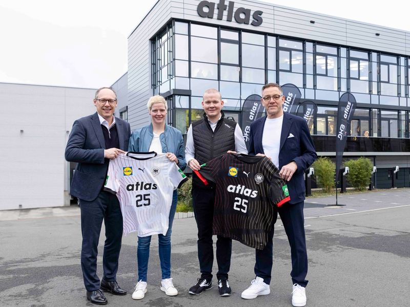 ATLAS neuer DHB-Hauptpartner / Dortmunder Hersteller von Sicherheitsschuhen wird auf den Trikots der Nationalmannschaften sichtbar - Foto: presseportal.de