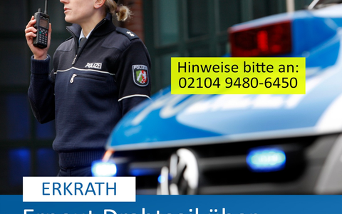 POL-ME: Erneut Draht über Rad- und Gehweg gespannt: Polizei ermittelt - Erkrath - 2412068 - Foto: presseportal.de