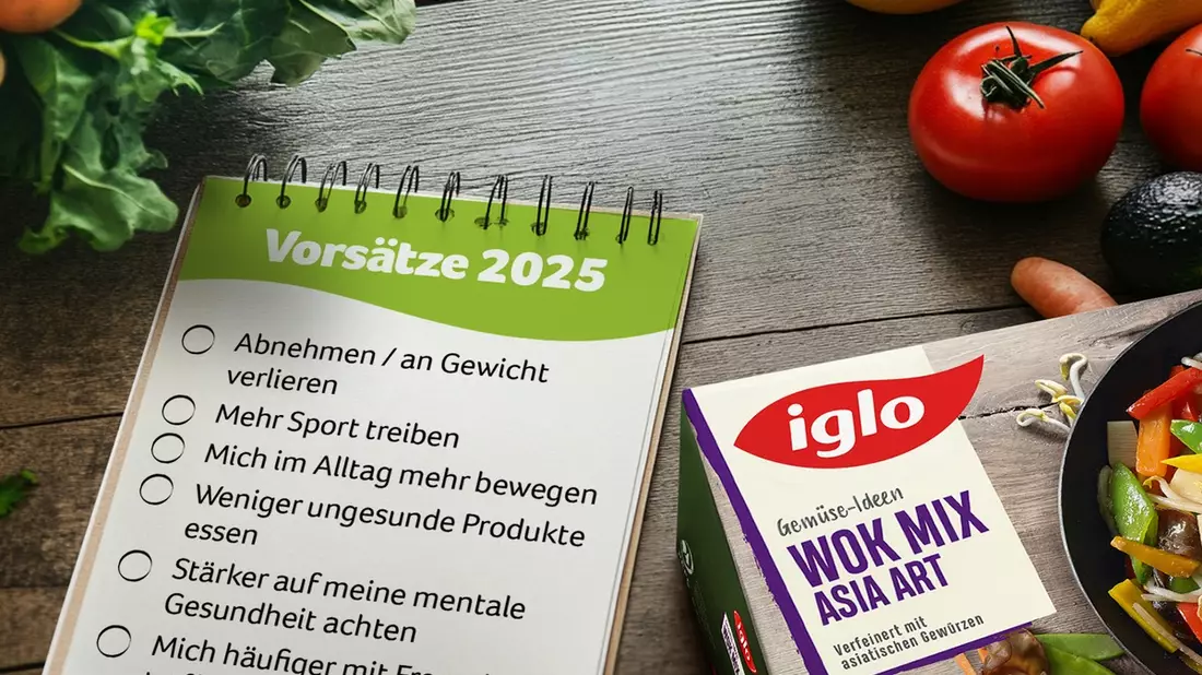 Mach´s dir leicht: 85% der Deutschen mit Neujahrsvorsätzen sind an diesen gescheitert - iglo unterstützt den relaxten und bewussteren Jahresstart / Repräsentative Umfrage zu Neujahrsvorsätzen - Bild: presseportal.de