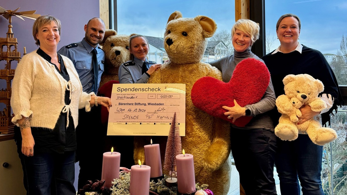 POL-MTK: Spendenübergabe der Polizeistation Hofheim - Foto: presseportal.de