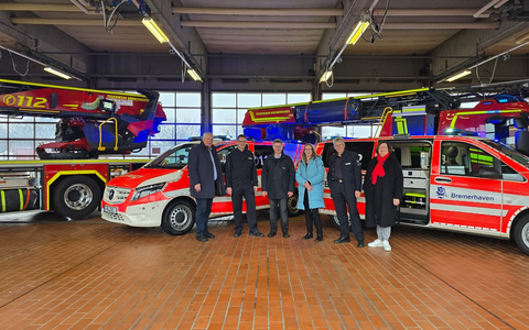 FW Bremerhaven: Vier neue Fahrzeuge für die Feuerwehr Bremerhaven - Foto: presseportal.de