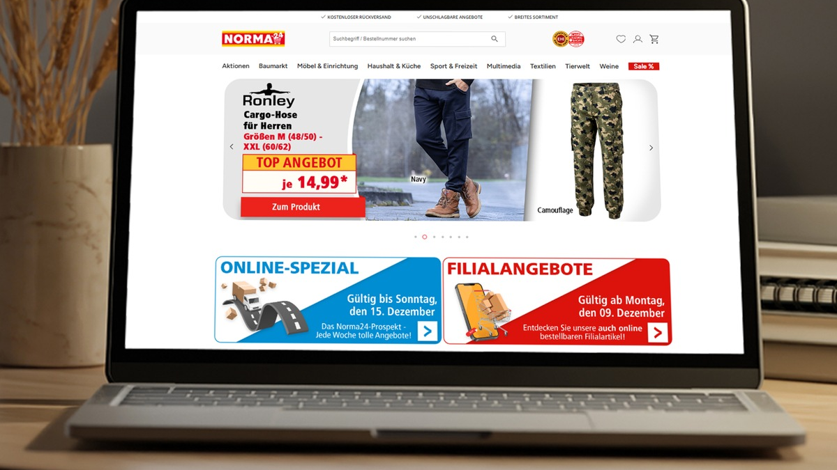 NORMA24 bekommt einen moderneren Look: Neue IT-Plattform bringt mehr Transparenz und Übersichtlichkeit / Discounter stellt Onlineshop auf zukunftsfähiges System Spryker um - Foto: presseportal.de
