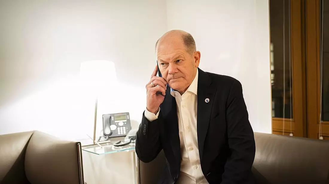 Olaf Scholz bei Telefonat mit Donald Trump am 19.12.2024 - Bild: Kugler, Steffen/BPA,  Text: über dts Nachrichtenagentur