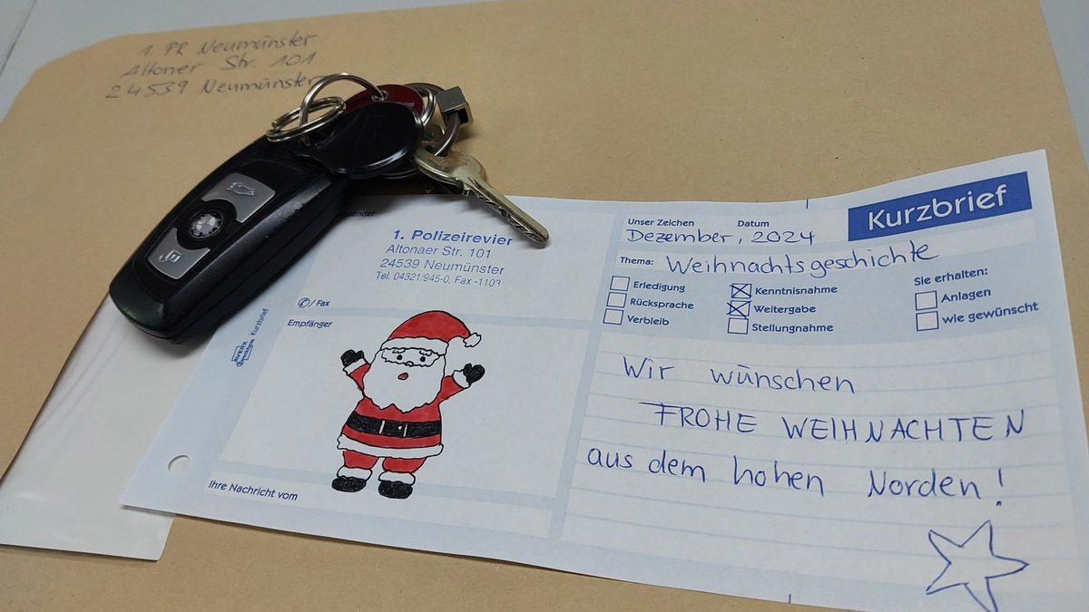 POL-NMS: 241220-1-pdnms Freund und Helfer auch bei kleinen Dingen - Foto: presseportal.de