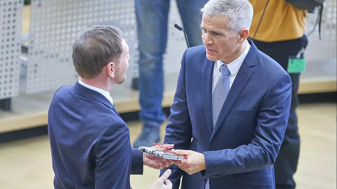 Michael Kretschmer und Matthias Berger am 18.12.2024 - Bild: über dts Nachrichtenagentur