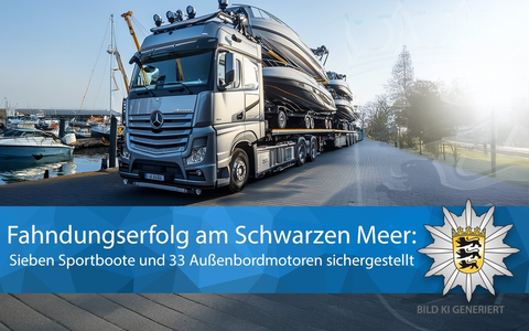 LKA-BW: BootskriminalitĂ€t: Konstanzer Fahnder erneut am Schwarzen Meer erfolgreich - Gemeinsame Pressemitteilung des PolizeiprĂ€sidiums Einsatz und des Landeskriminalamtes Baden-WĂŒrttemberg - Foto: presseportal.de LKA-BW: BootskriminalitĂ€t: Konstanzer Fahnder erneut am Schwarzen Meer erfolgreich - Gemeinsame Pressemitteilung des PolizeiprĂ€sidiums Einsatz und des Landeskriminalamtes Baden-WĂŒrttemberg - Foto: presseportal.de