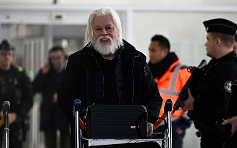 Walfanggegner Watson wieder in Frankreich. - Foto: Julien De Rosa/AFP/dpa Walfanggegner Watson wieder in Frankreich. - Foto: Julien De Rosa/AFP/dpa