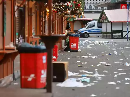 Tatort nach Anschlag auf Magdeburger Weihnachtsmarkt am 21.12.2024 - Foto: über dts Nachrichtenagentur
