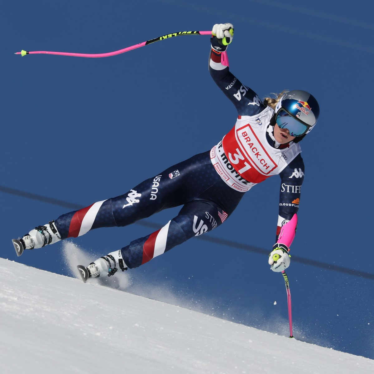 Voll in Aktion: Lindsey Vonn. - Foto: Marco Trovati/AP/dpa