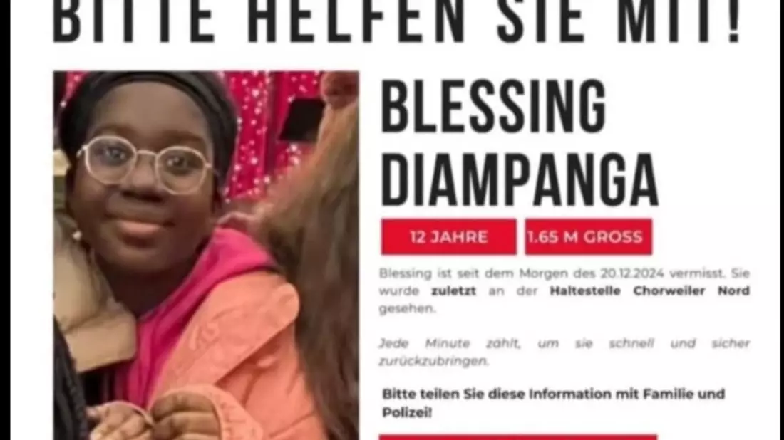 POL-K: 241221-1-K/D 12-jährige Kölnerin vermisst - Öffentlichkeitsfahndung - Bild: presseportal.de