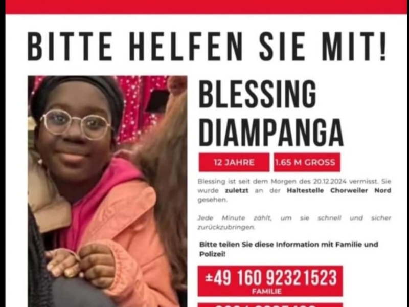 POL-K: 241221-1-K/D 12-jährige Kölnerin vermisst - Öffentlichkeitsfahndung - Foto: presseportal.de