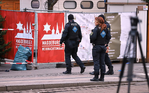 Polizisten nach Anschlag auf Magdeburger Weihnachtsmarkt am 21.12.2024 - Foto: über dts Nachrichtenagentur Polizisten nach Anschlag auf Magdeburger Weihnachtsmarkt am 21.12.2024 - Foto: über dts Nachrichtenagentur