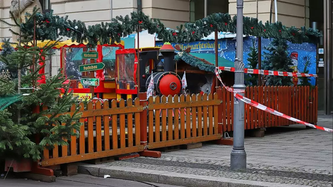 Tatort nach Anschlag auf Weihnachtsmarkt von Magdeburg am 21.12.2024 - Bild: über dts Nachrichtenagentur